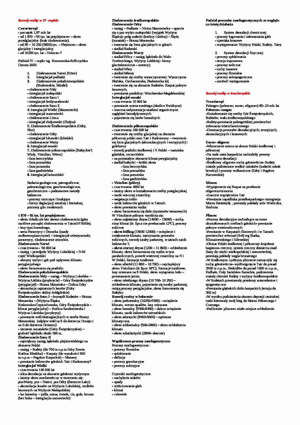 Rozwój rzeźby w III i IV rzędzie - strona 1