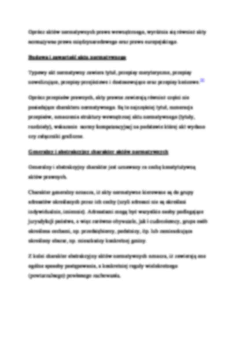 Budowa i cechy aktu normatywnego - strona 2