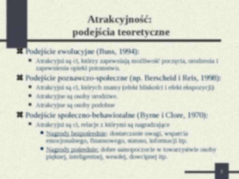 Atrakcyjność interpersonalna - prezentacja  - strona 2