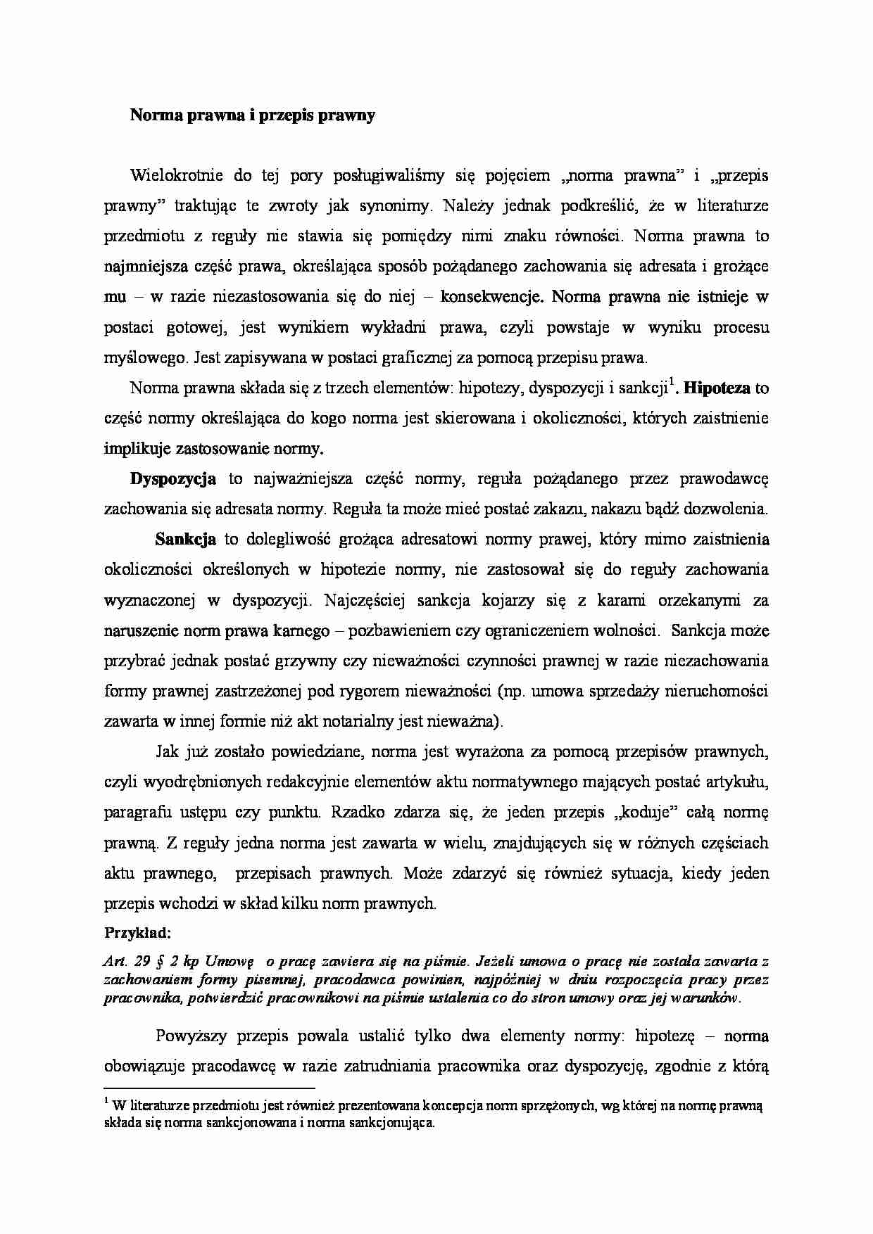 Norma prawna i przepis prawny - strona 1