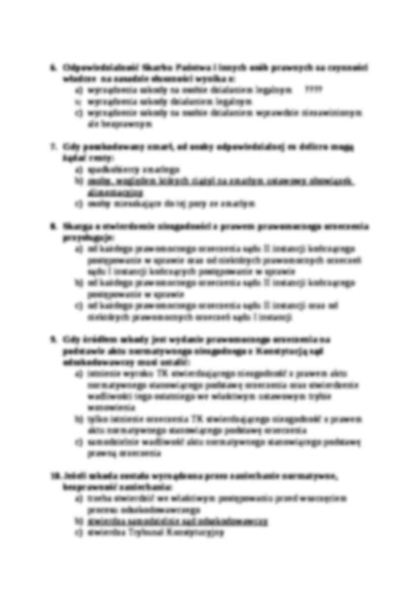 Odpowiedzialność odszkodowawcza - test - strona 2