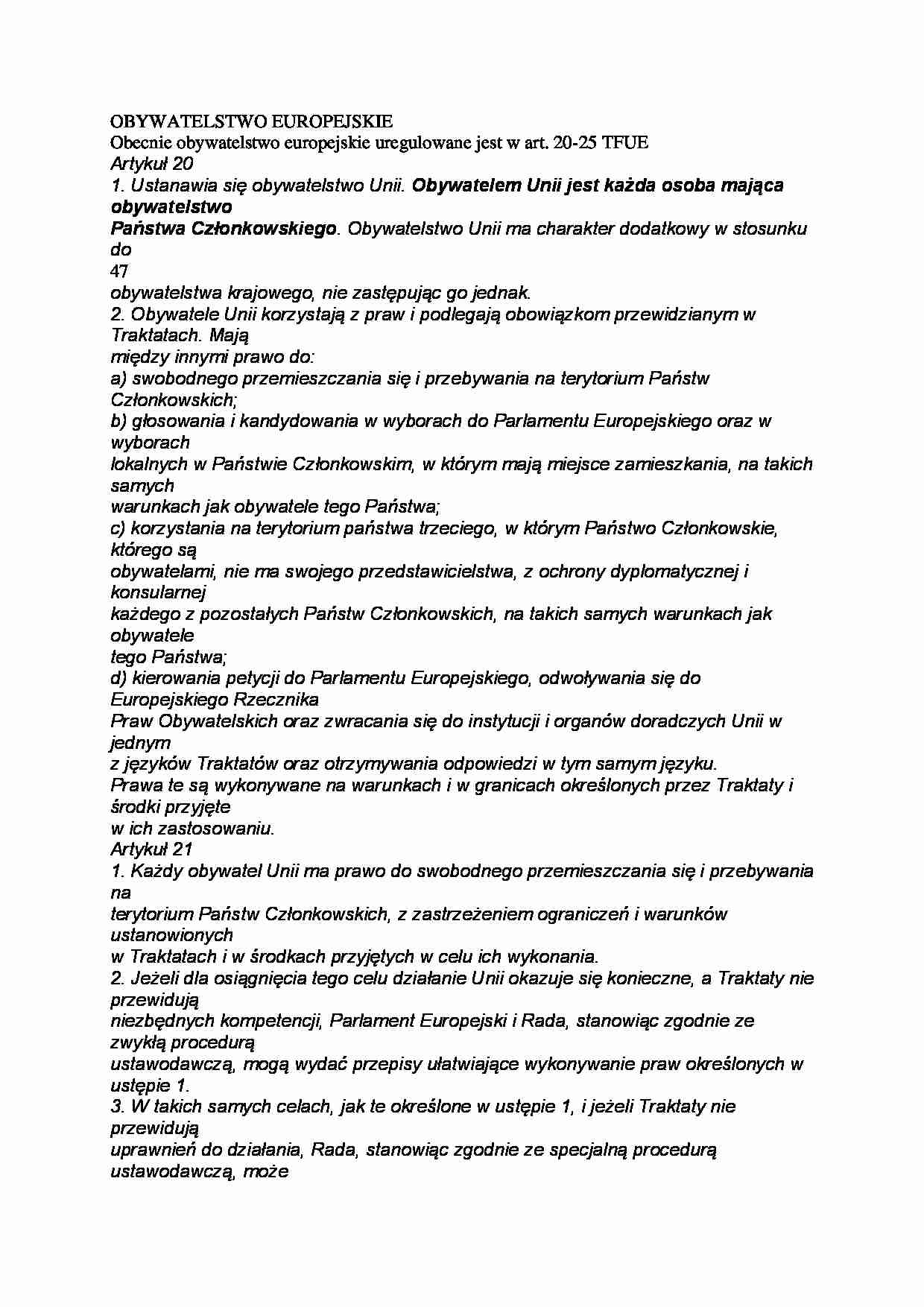 Obywatelstwo europejskie - strona 1