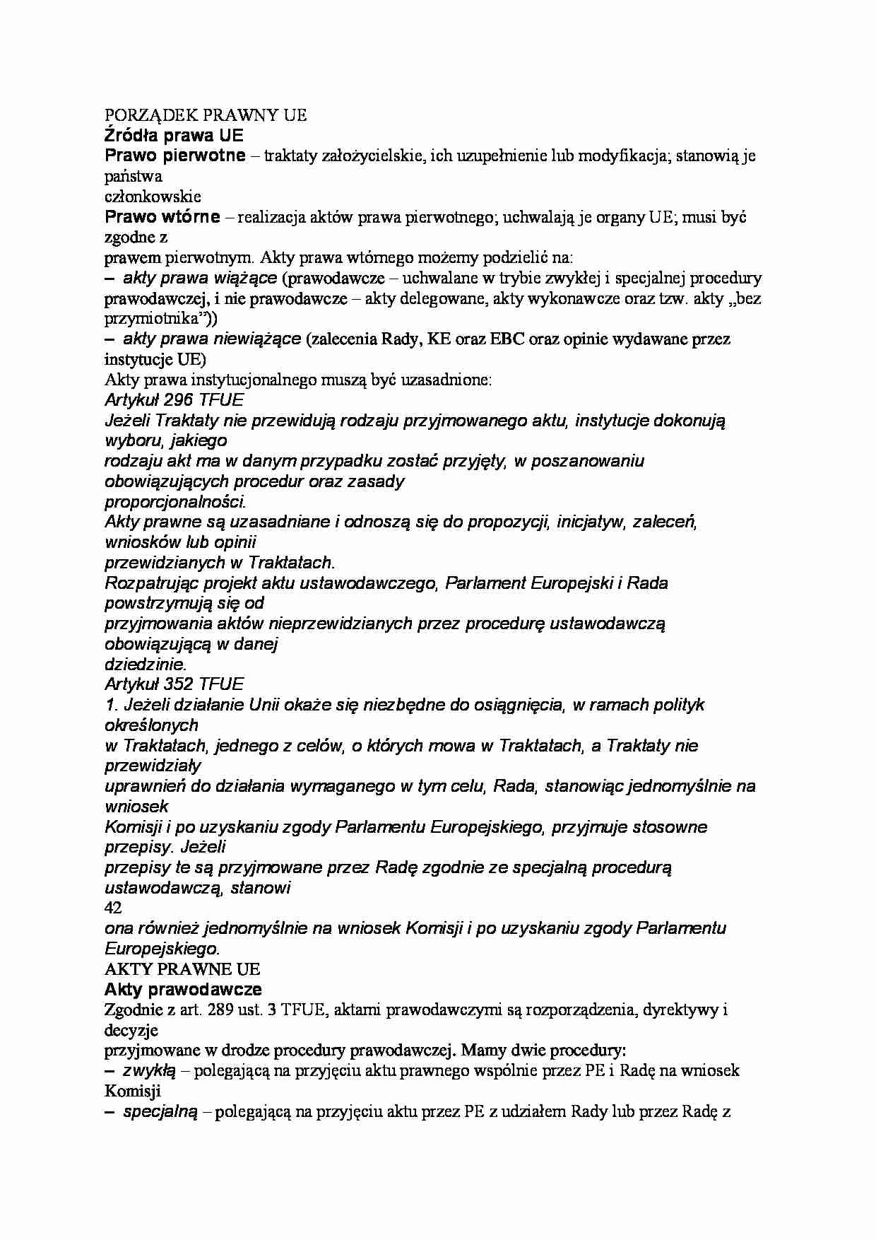 Porządek prawny Unii Europejskiej - strona 1
