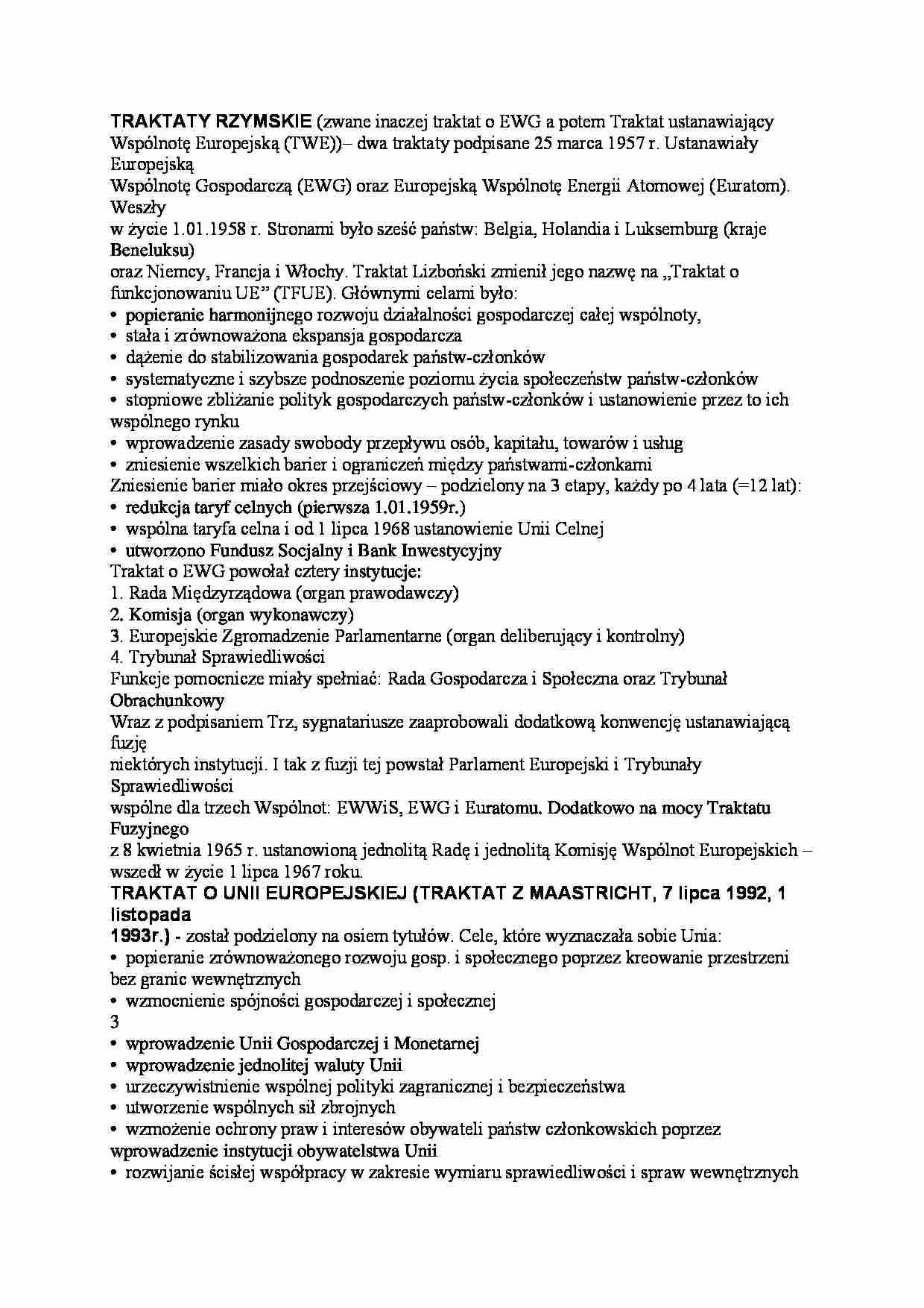 Traktaty Rzymskie - strona 1