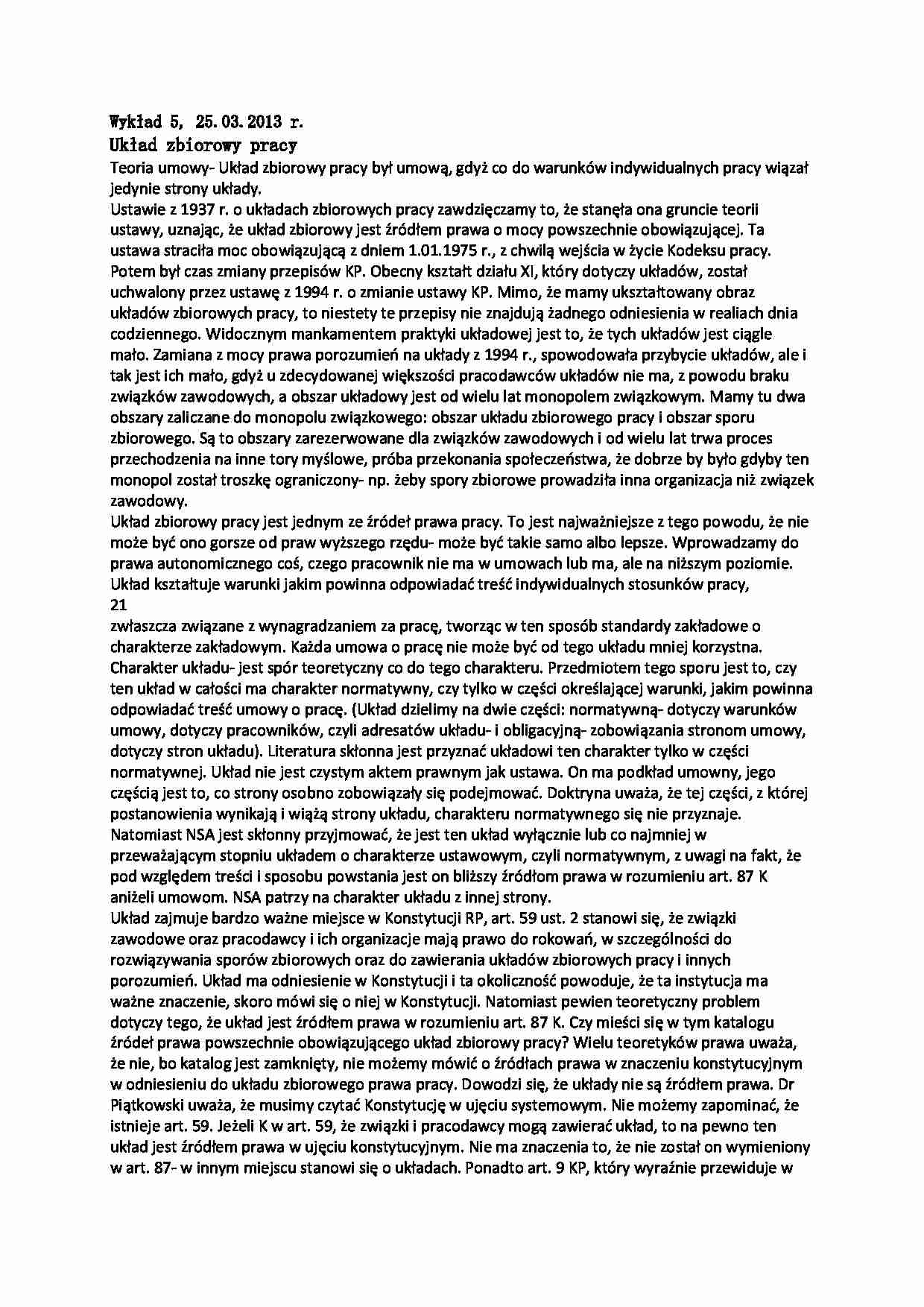 Układ zbiorowy pracy - strona 1