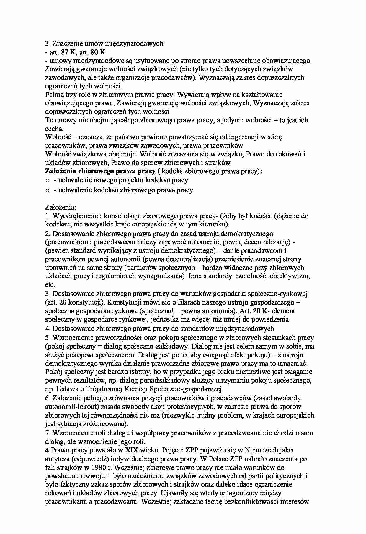 Umowy międzynarodowe i założenia prawa pracy - strona 1