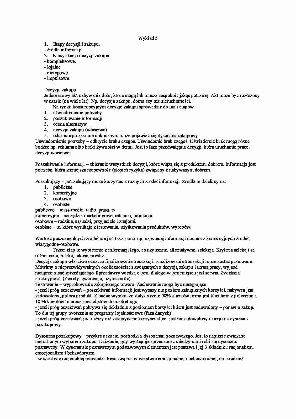 Decyzja zakupu - wykład - strona 1