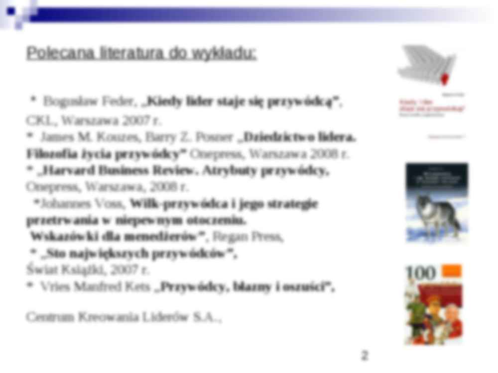 Zachowania przywódcze - wykład - strona 2