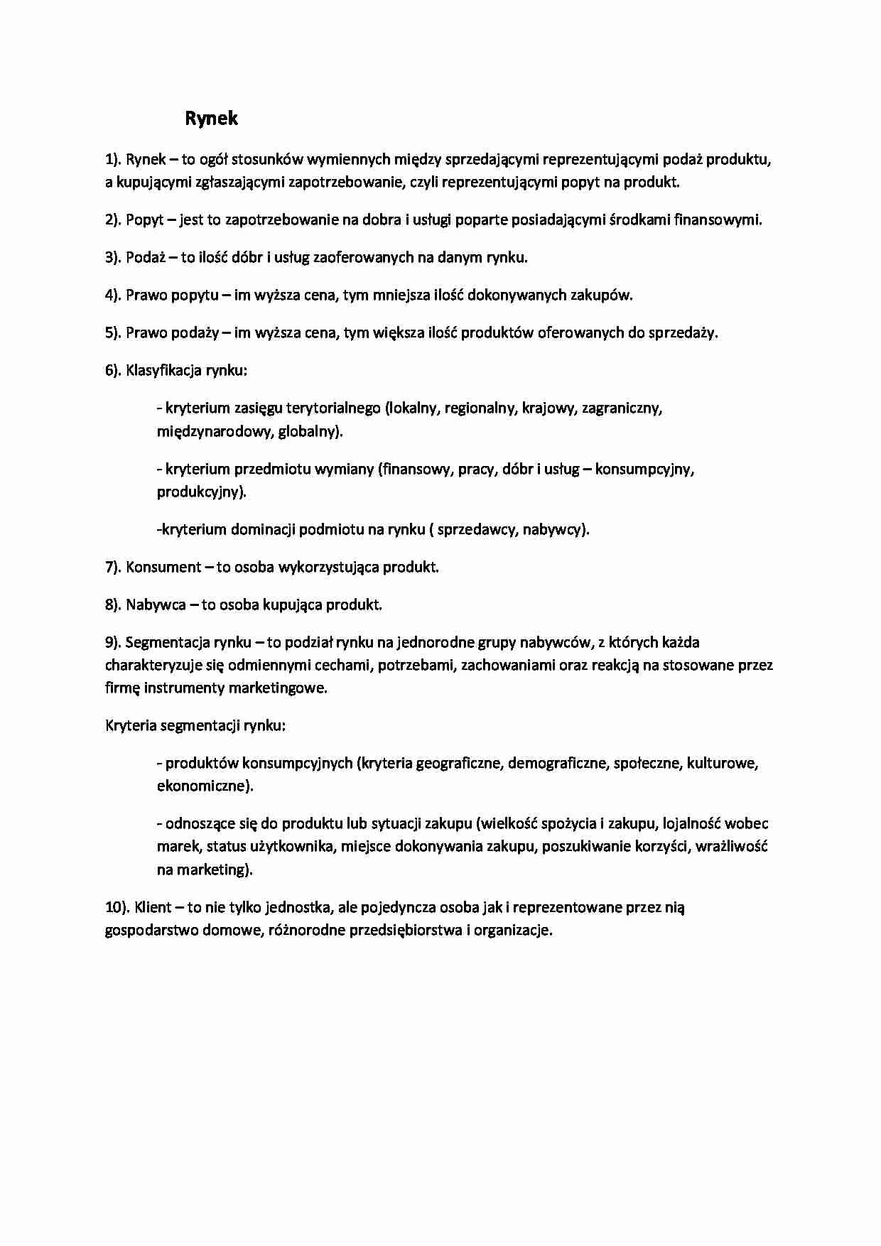 Rynek i produkt - omówienie - strona 1