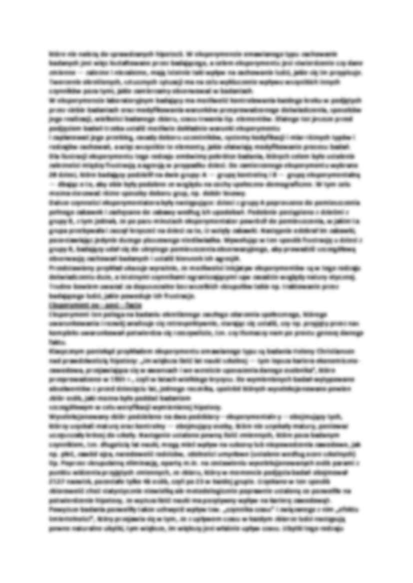 Rodzaje eksperymentów stosowanych w naukach społecznych - strona 2