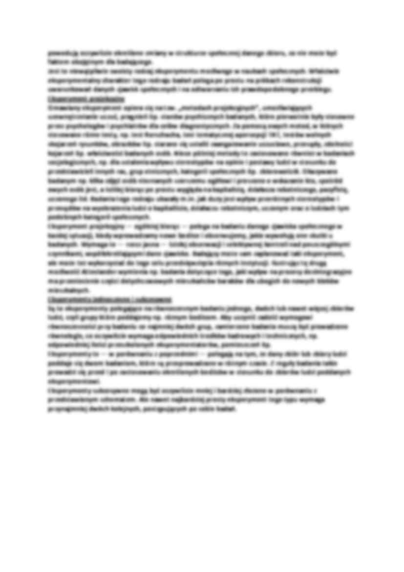 Rodzaje eksperymentów stosowanych w naukach społecznych - strona 3