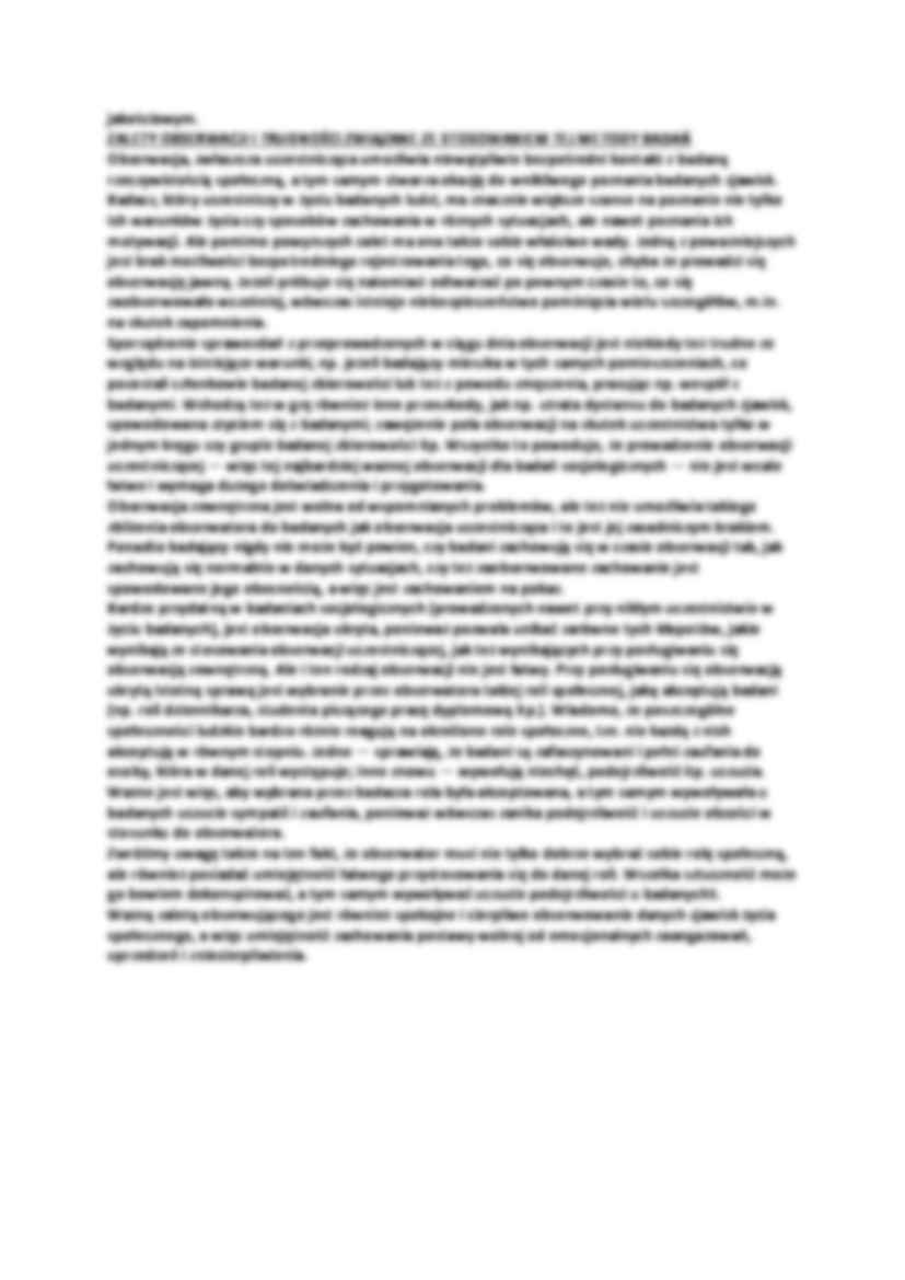 Rodzaje obserwacji i jej zalety - strona 2