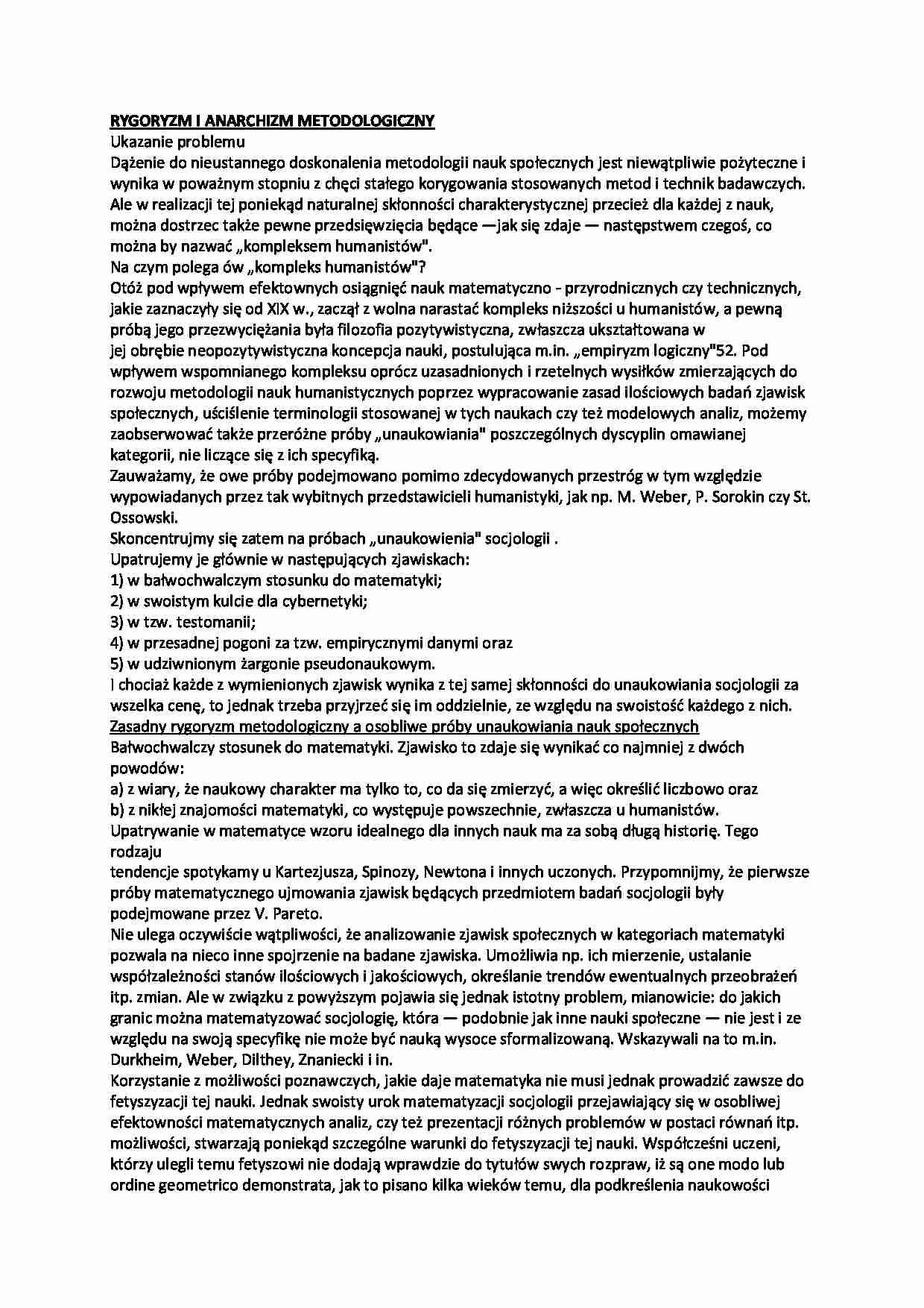 Rygoryzm i anarchizm metodologiczny - strona 1