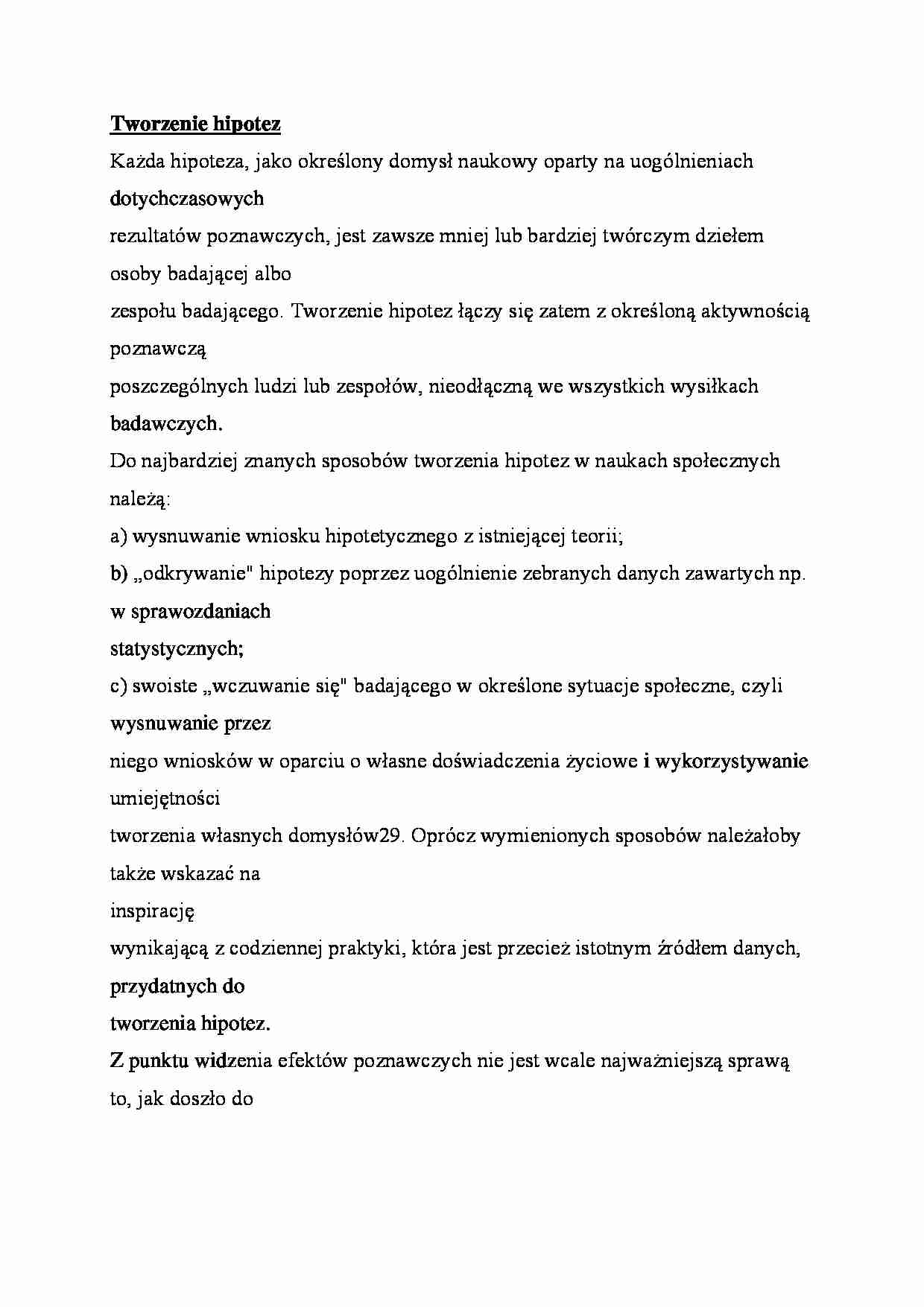 Tworzenie hipotez - strona 1