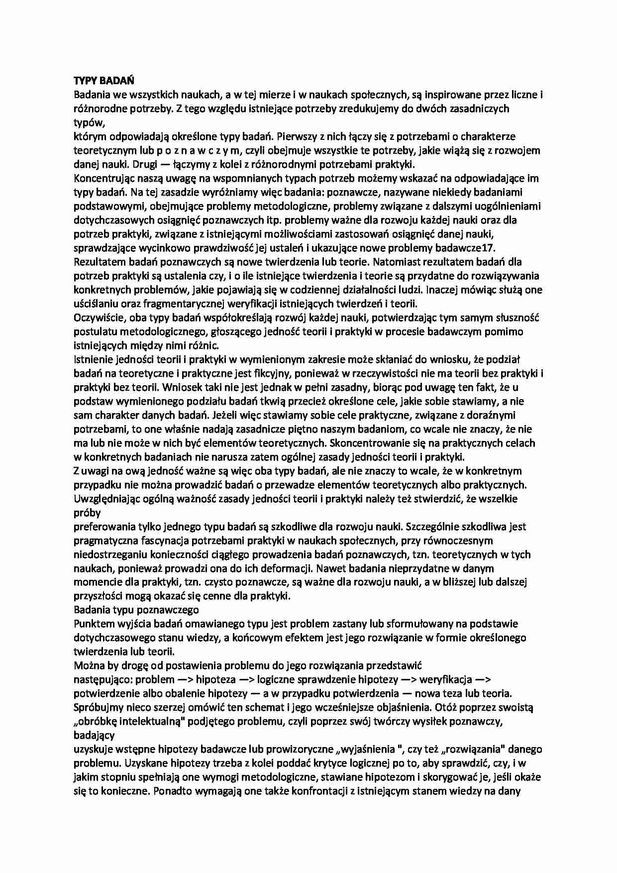 Typy badań - strona 1