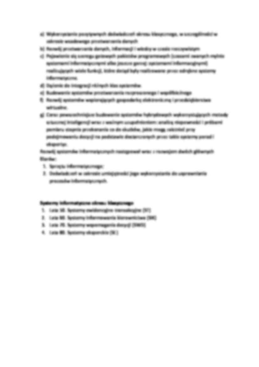 Ewolucja i rodzaje systemów informatycznych - strona 2