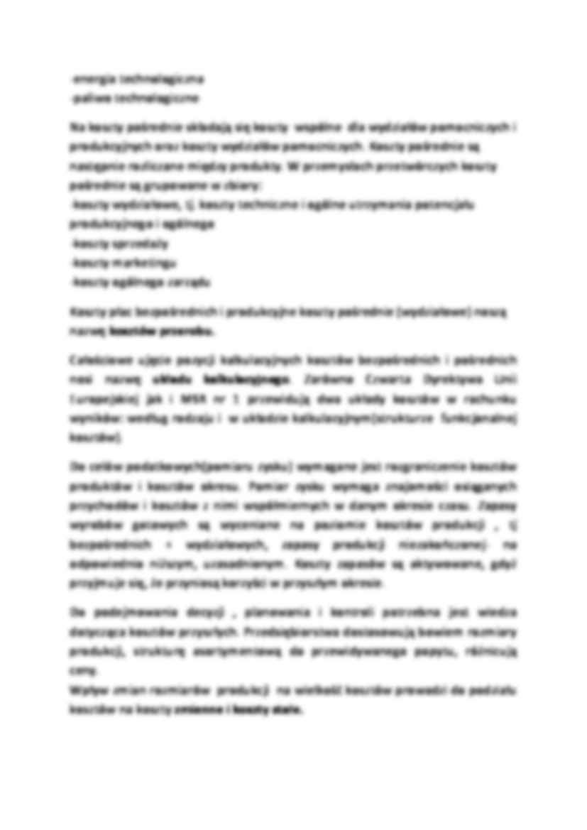 Klasyfikacje kosztów - strona 2