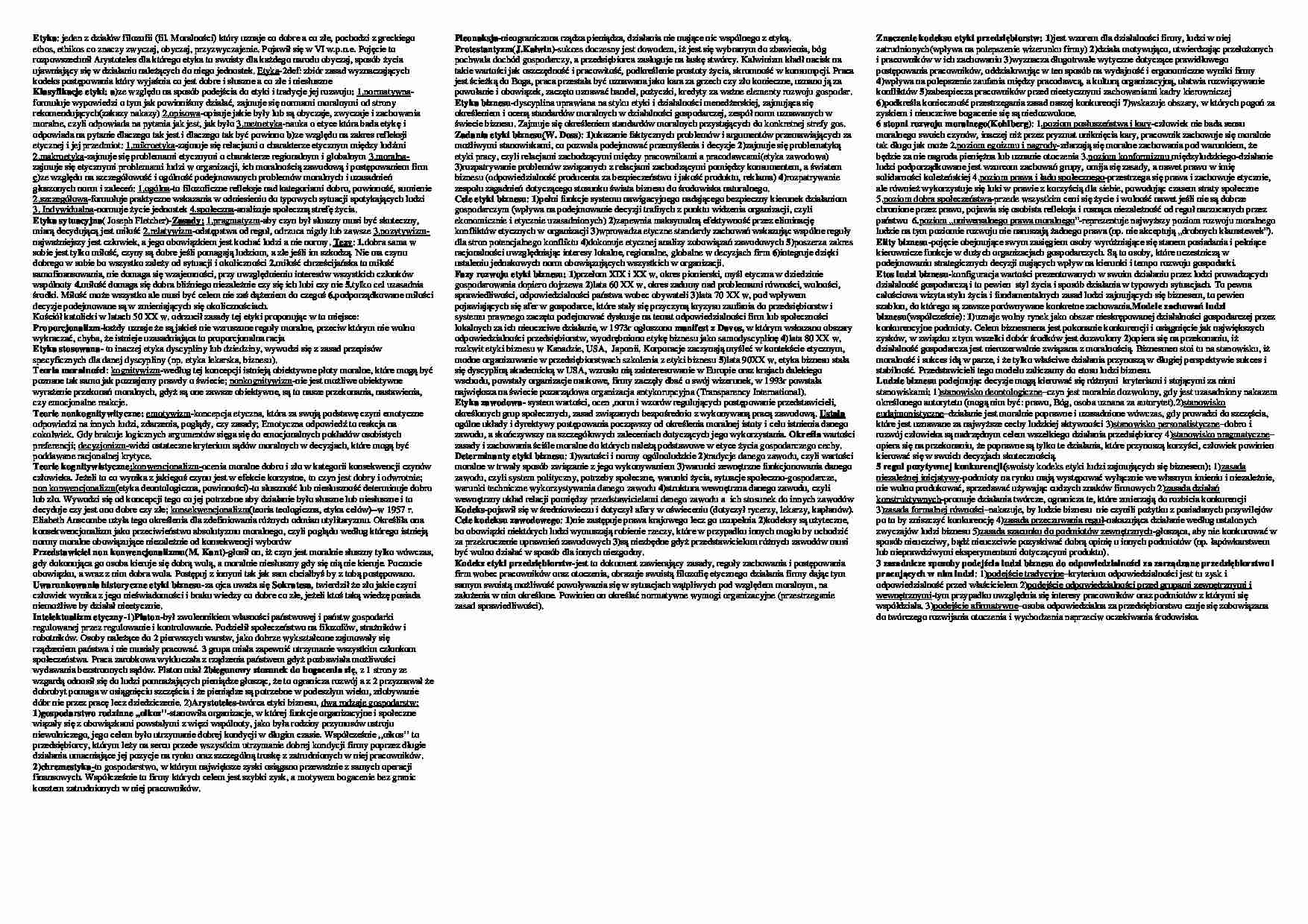 Etyka biznesu w pigułce - strona 1