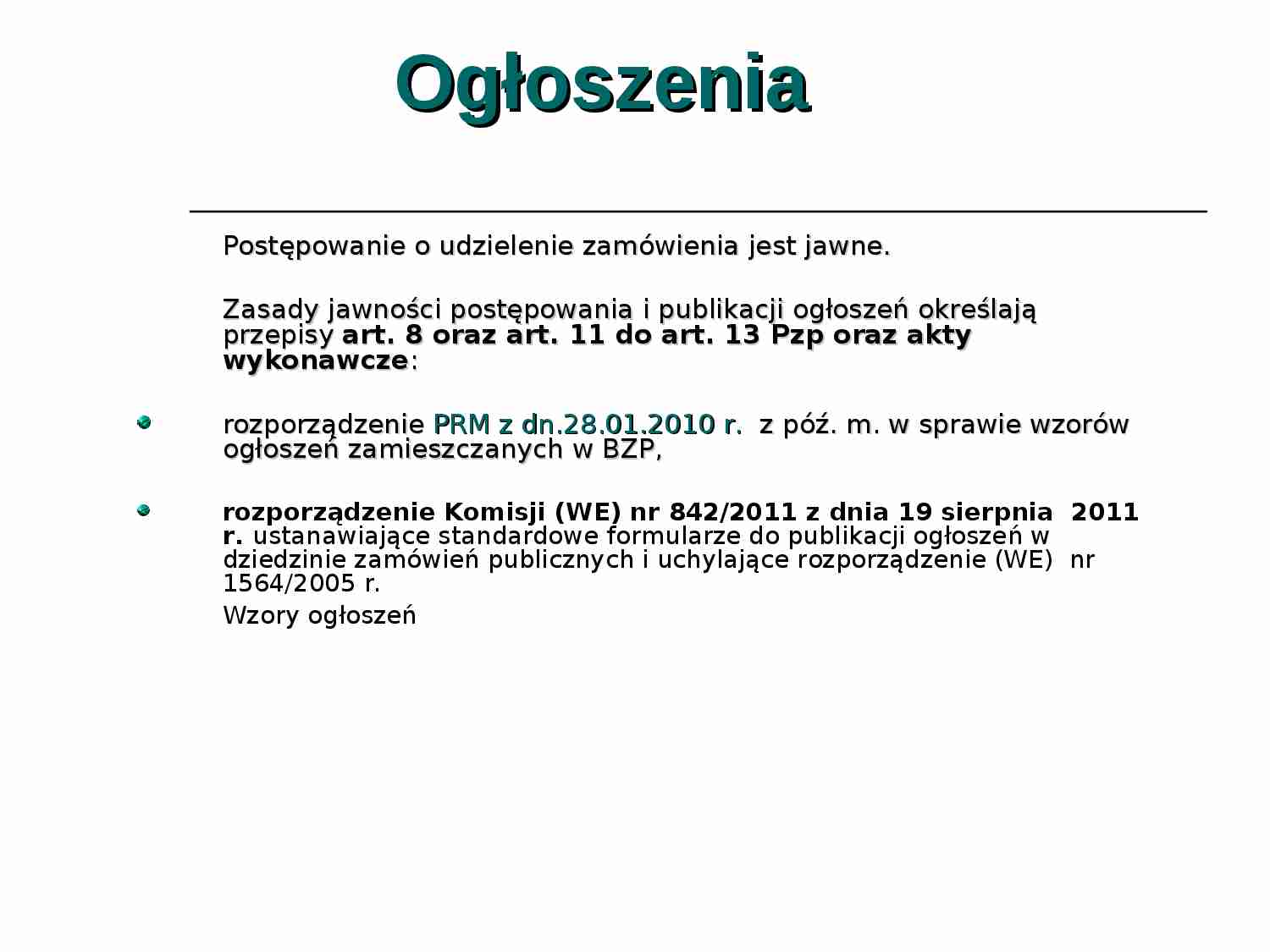 Ogłoszenia - publikacja, rodzaje, treść - strona 1