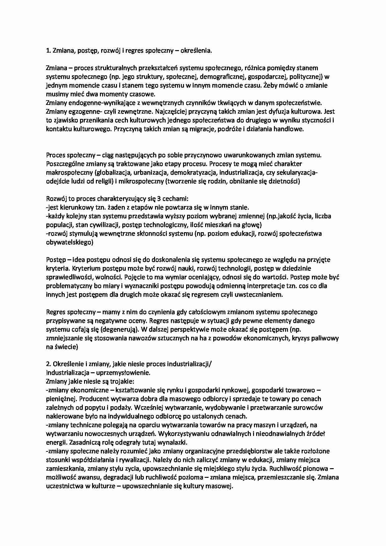 Industrializacja, urbanizacja i globalizacja - strona 1