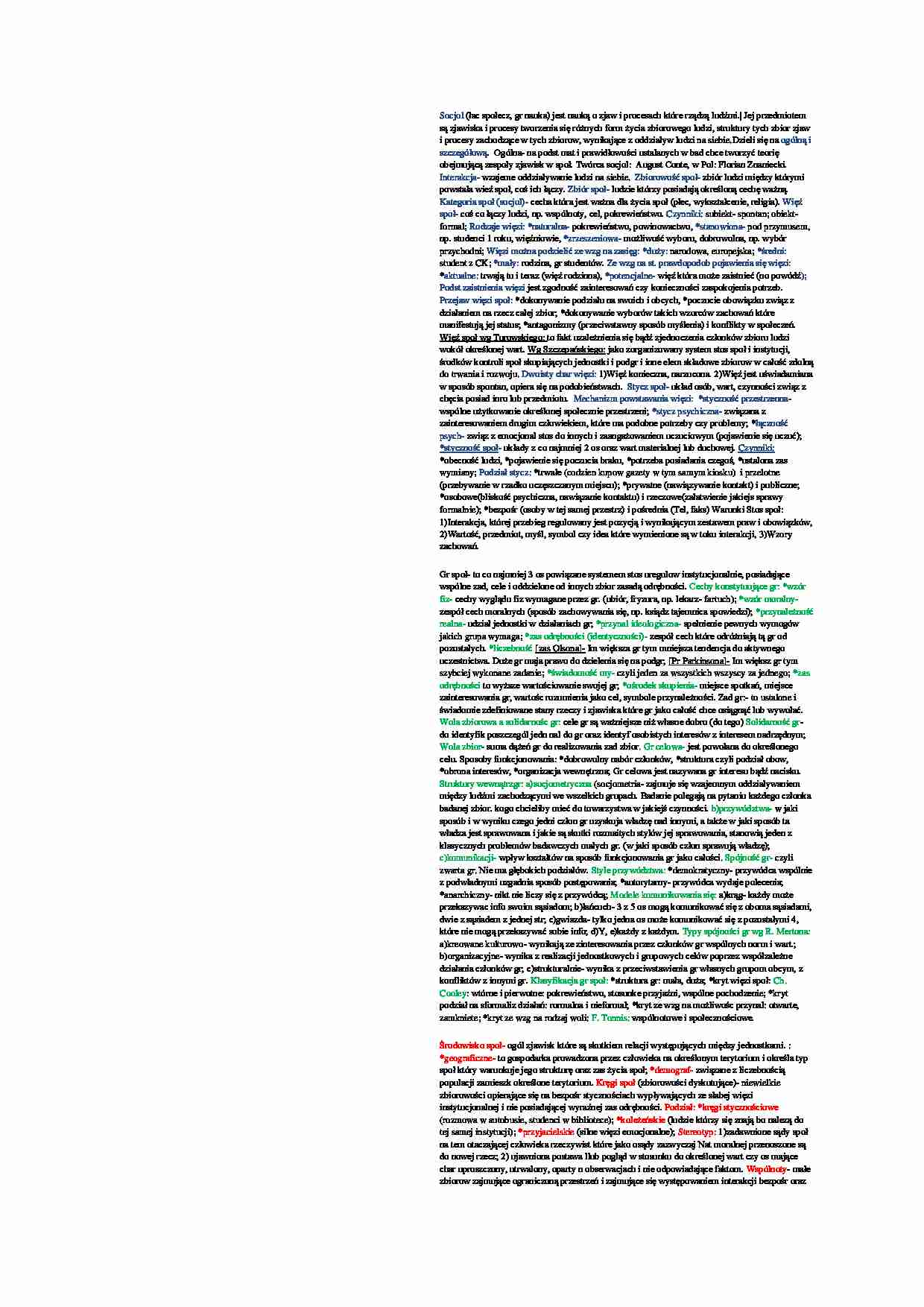 Socjologia w pigułce - strona 1