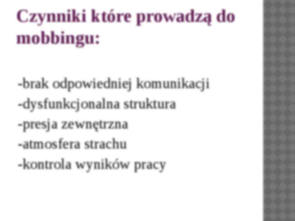 Mobbing w organizacji - prezentacja - strona 3