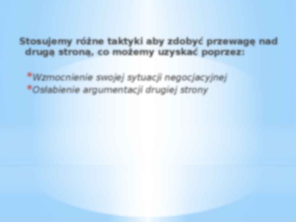 Taktyki negocjacji - prezentacja - strona 2