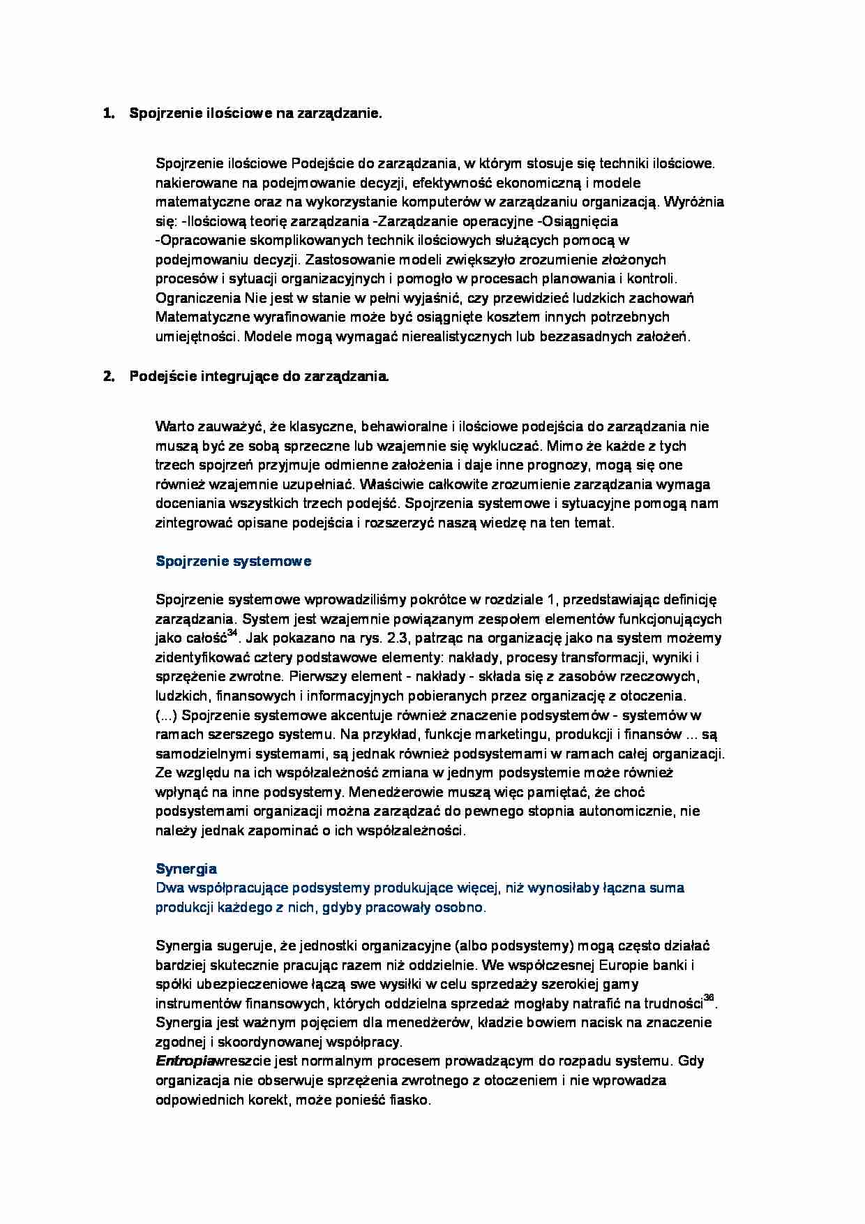Podejście integrujace do zarzadzania - strona 1