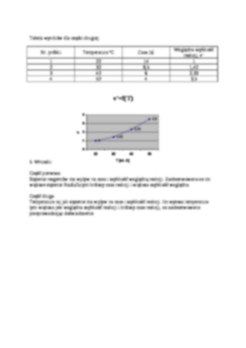 Wpływ stężenia reagentów na szybkość reakcji  - strona 3