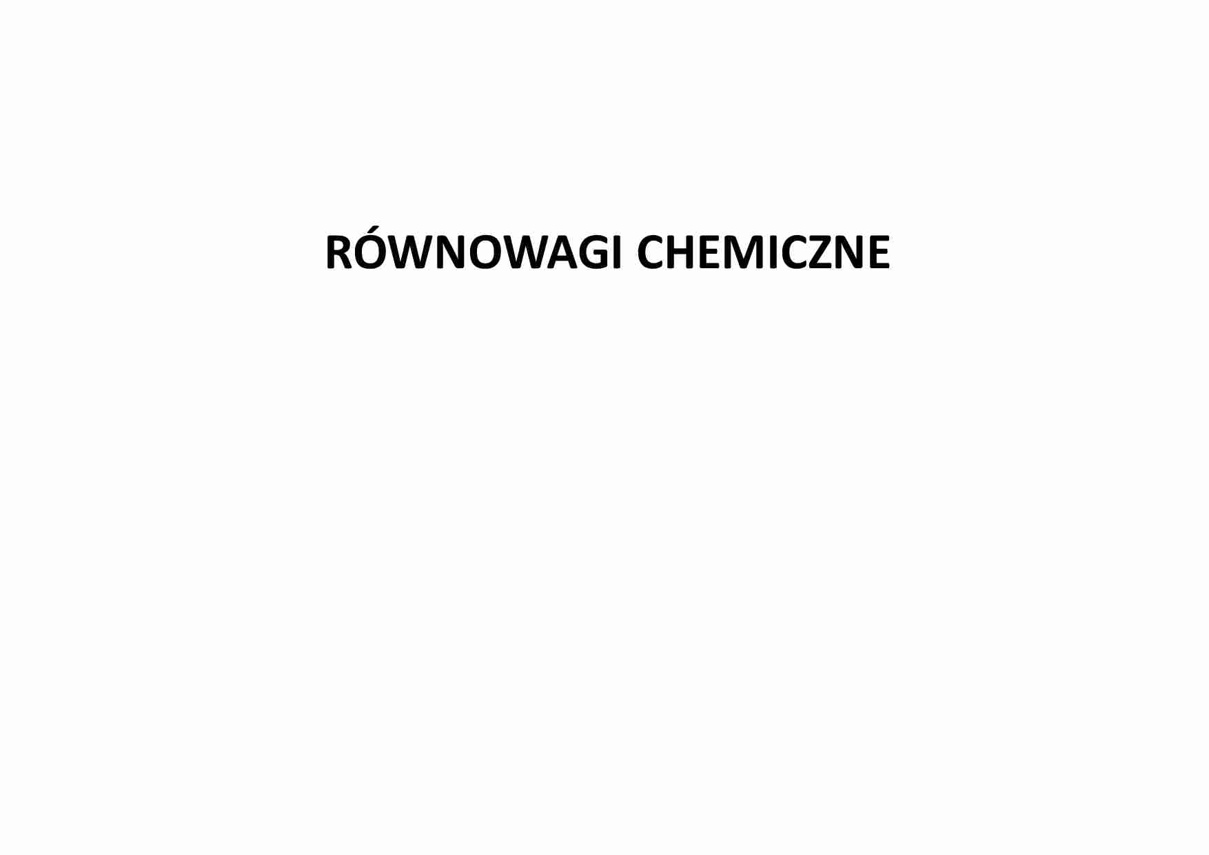 Układ w stanie równowagi chemicznej  - strona 1