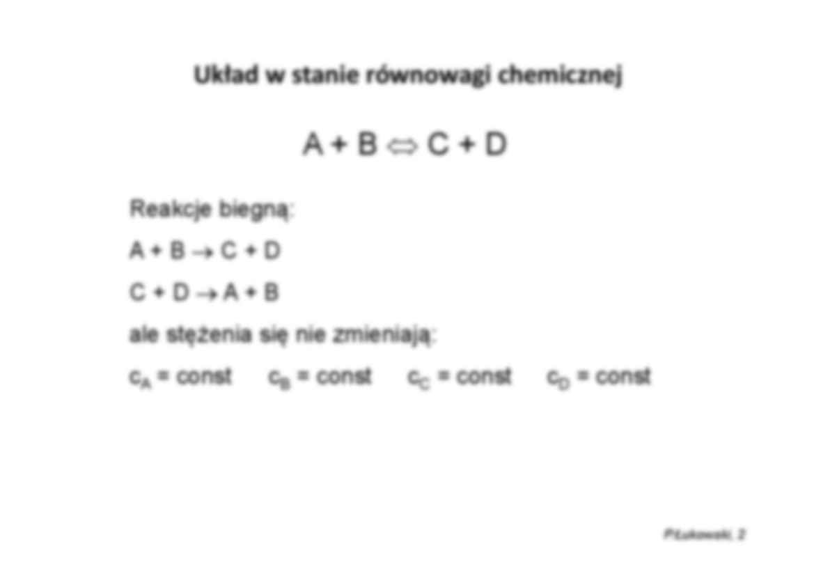 Układ w stanie równowagi chemicznej  - strona 2