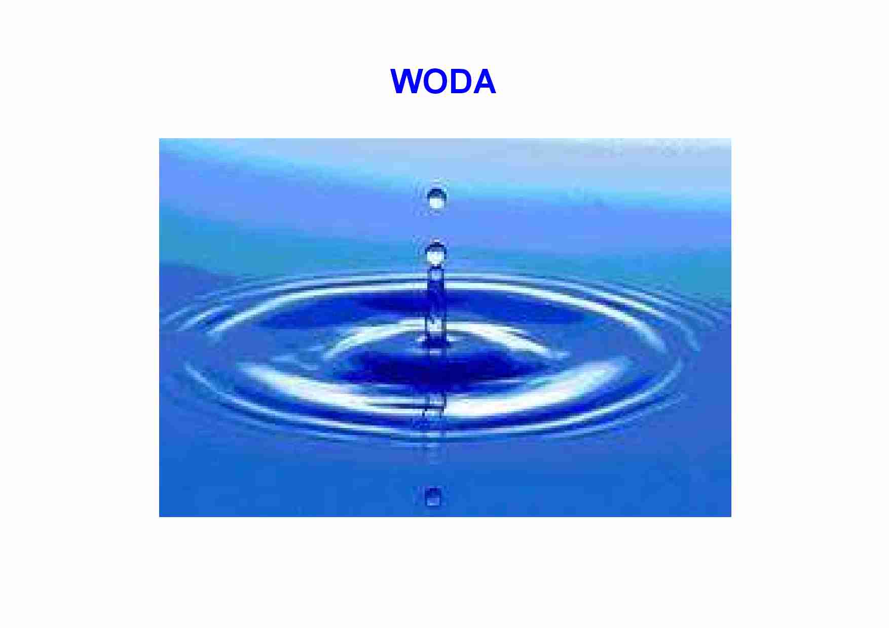 Woda - charakterystyka  - strona 1