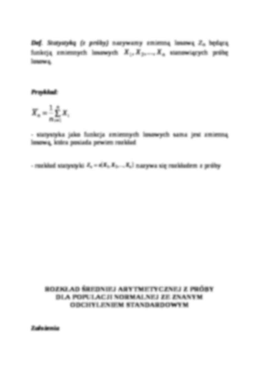 Rozkład statystyk z próby - strona 2