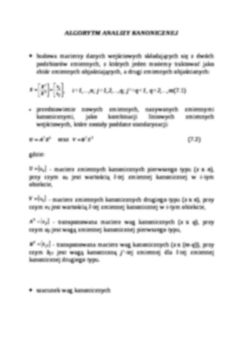 Analiza kanoniczna - charakterystyka - strona 2