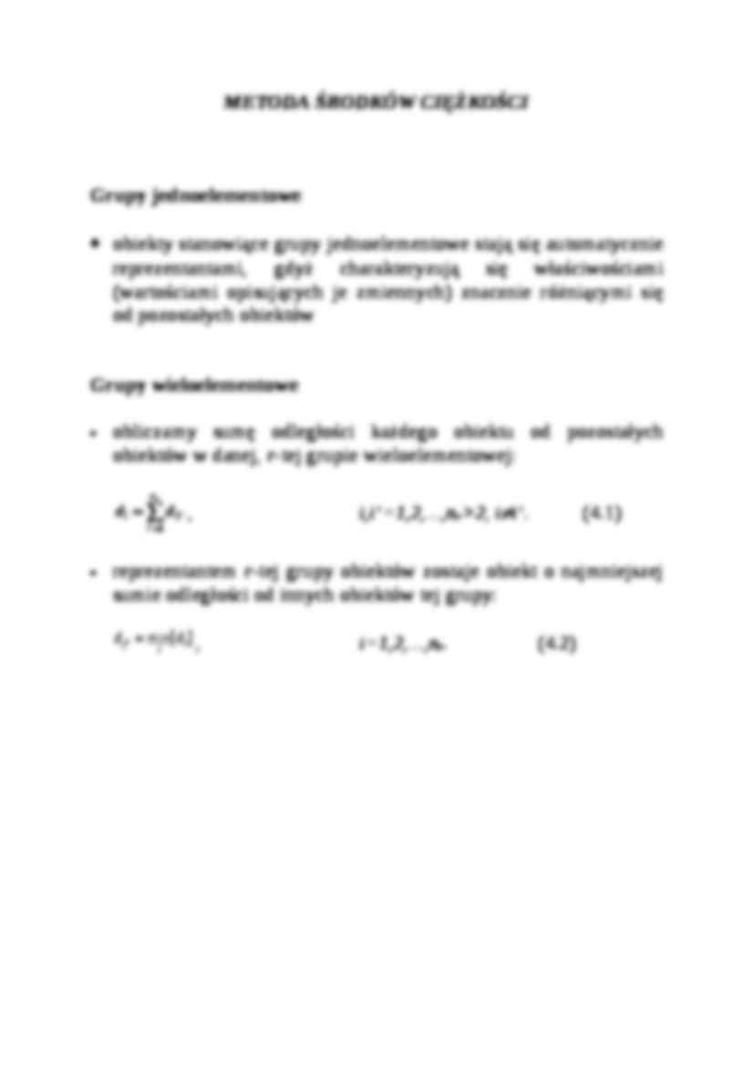 Wybór reprezentantów grup obiektów przestrzennych - strona 2