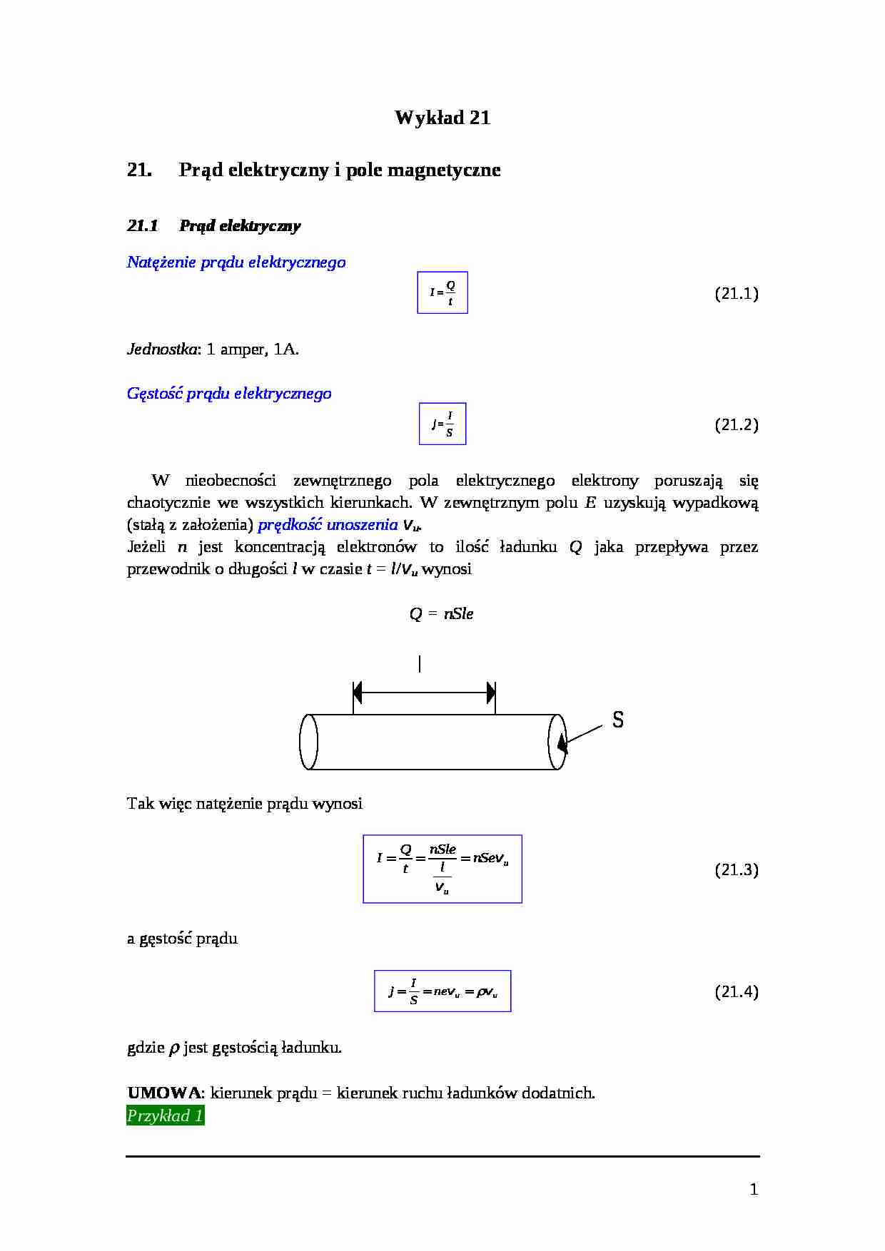 Prąd elektryczny i pole magnetyczne - strona 1