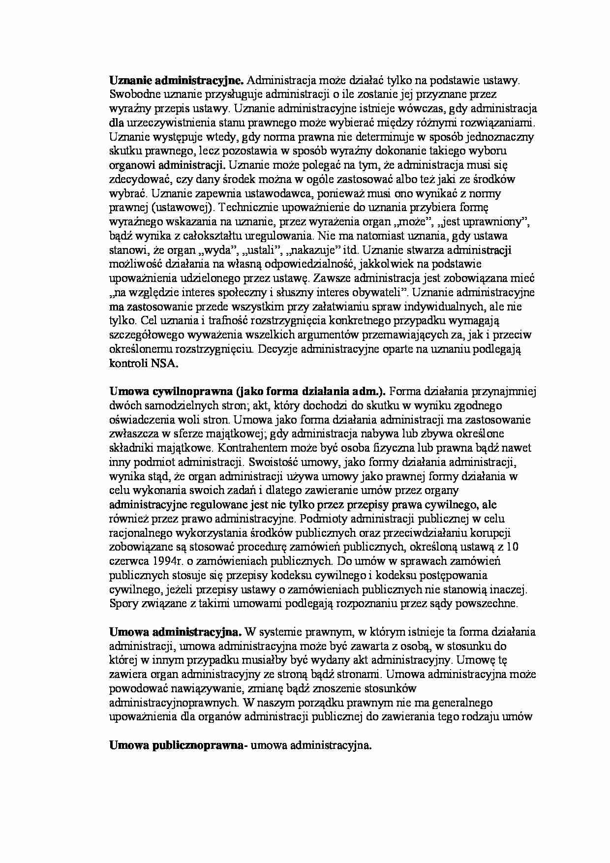 Uznanie administracyjne - strona 1