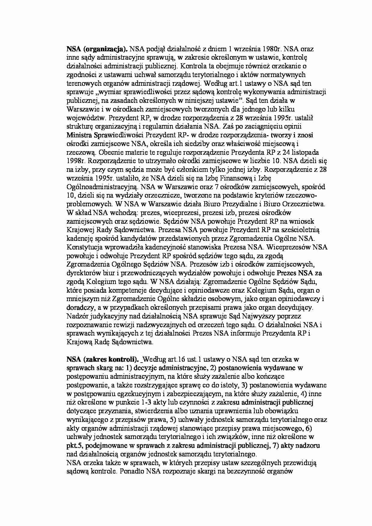 Najwyższy Sąd Administracyjny - strona 1