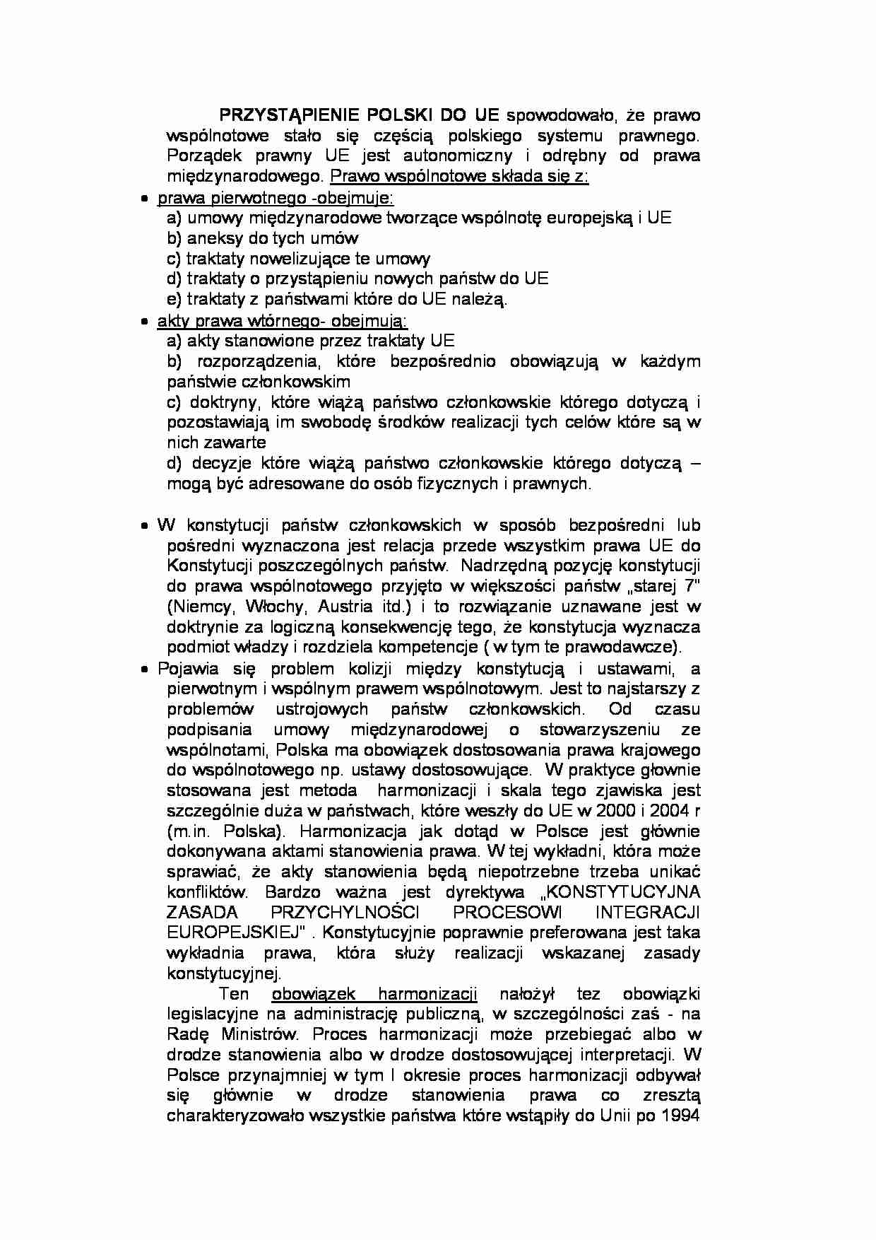 Przystąpienie Polski do Unii Europejskiej - strona 1