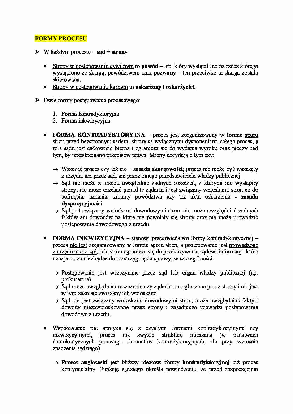 Formy procesu - strona 1