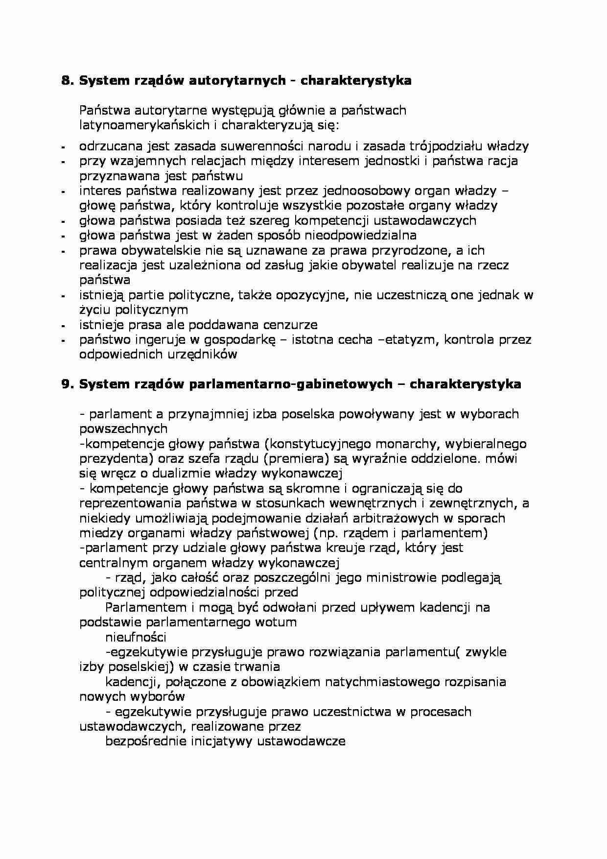 System rządów autorytarnych - charakterystyka - strona 1