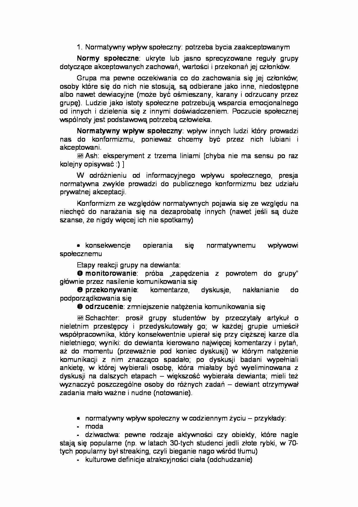 Normatywny wpływ społeczny - strona 1