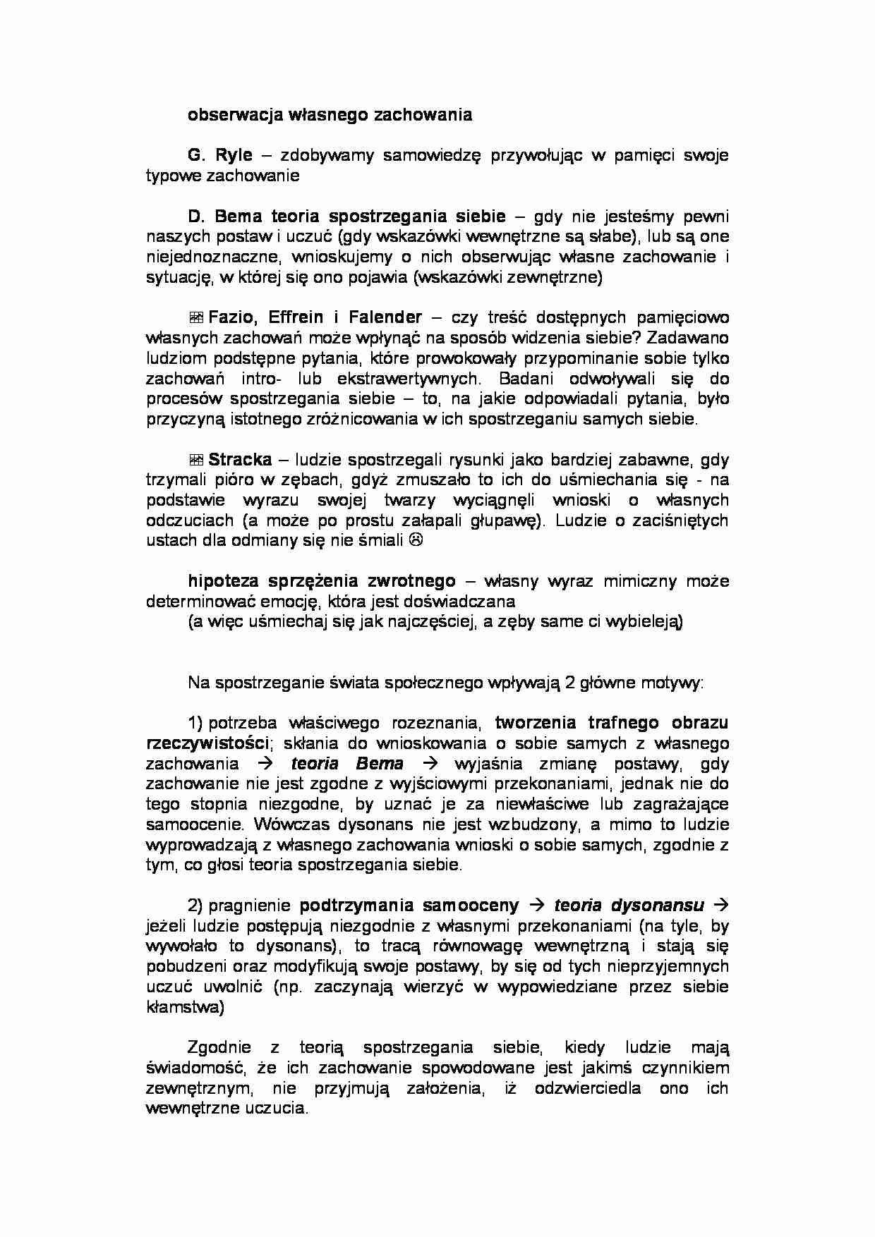 Obserwacja własnego zachowania - strona 1