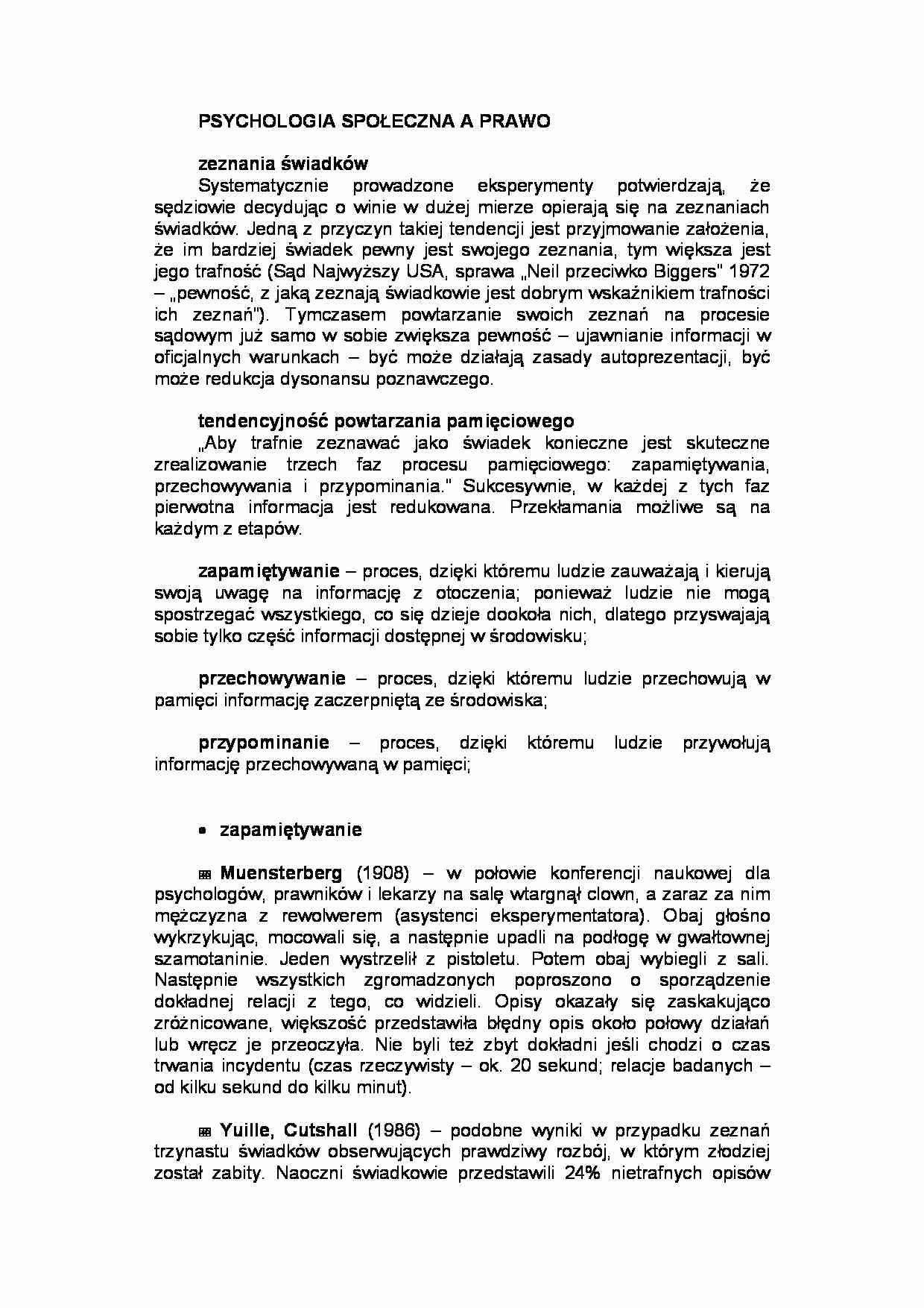 Psychologia społeczna a prawo - strona 1