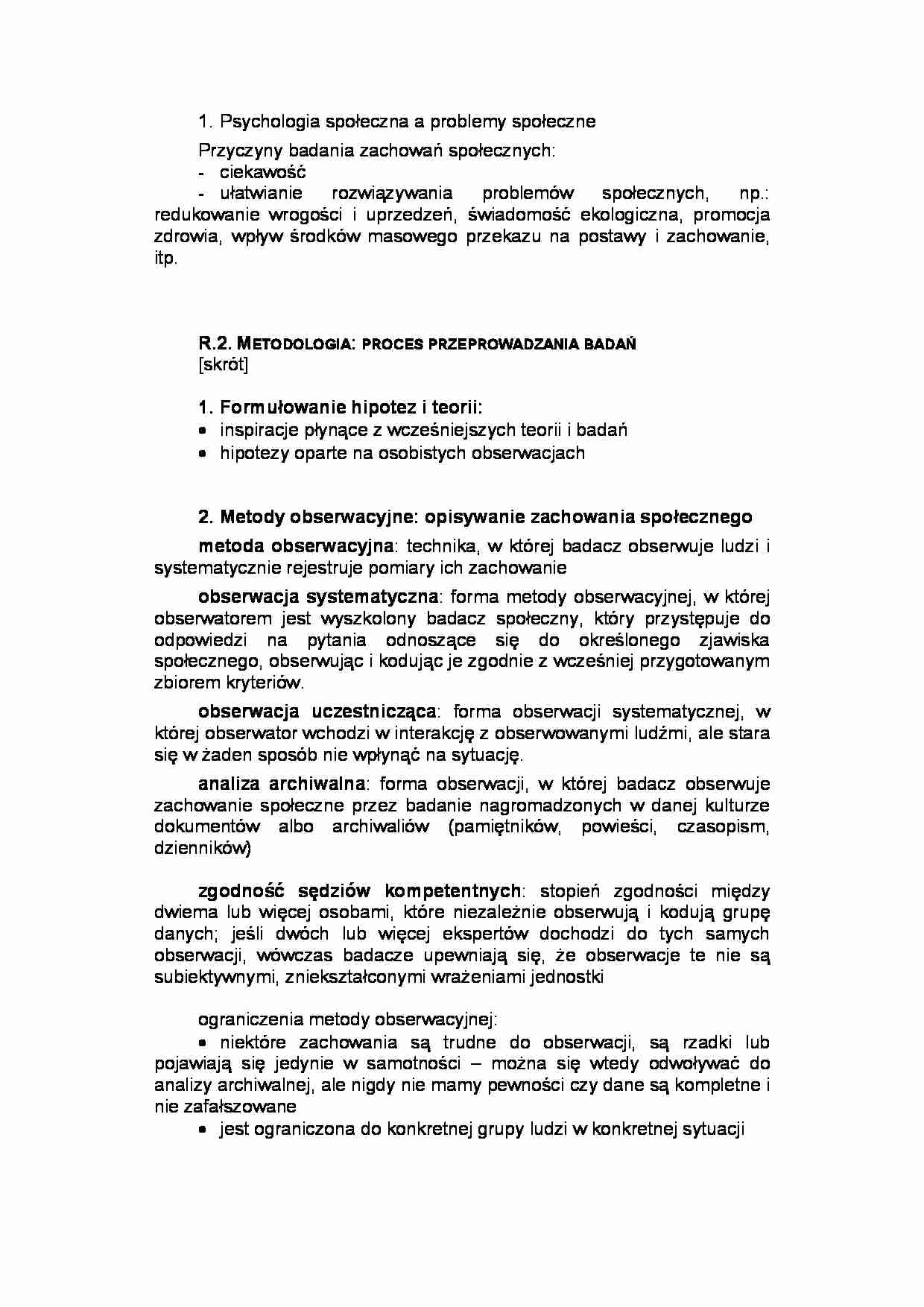 Psychologia społeczna a problemy społeczne - strona 1