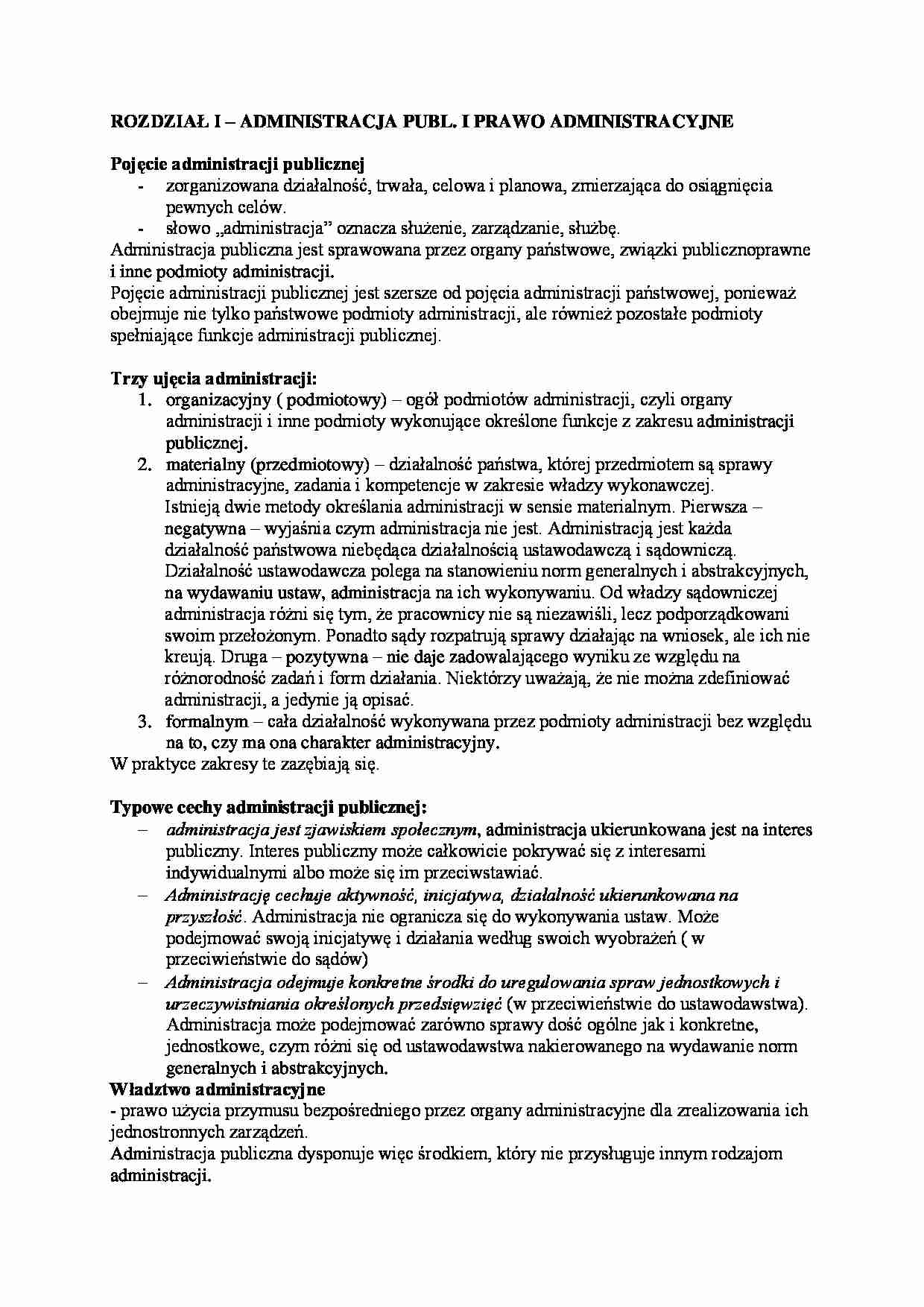 Administracja publiczna i prawo administracyjne - strona 1