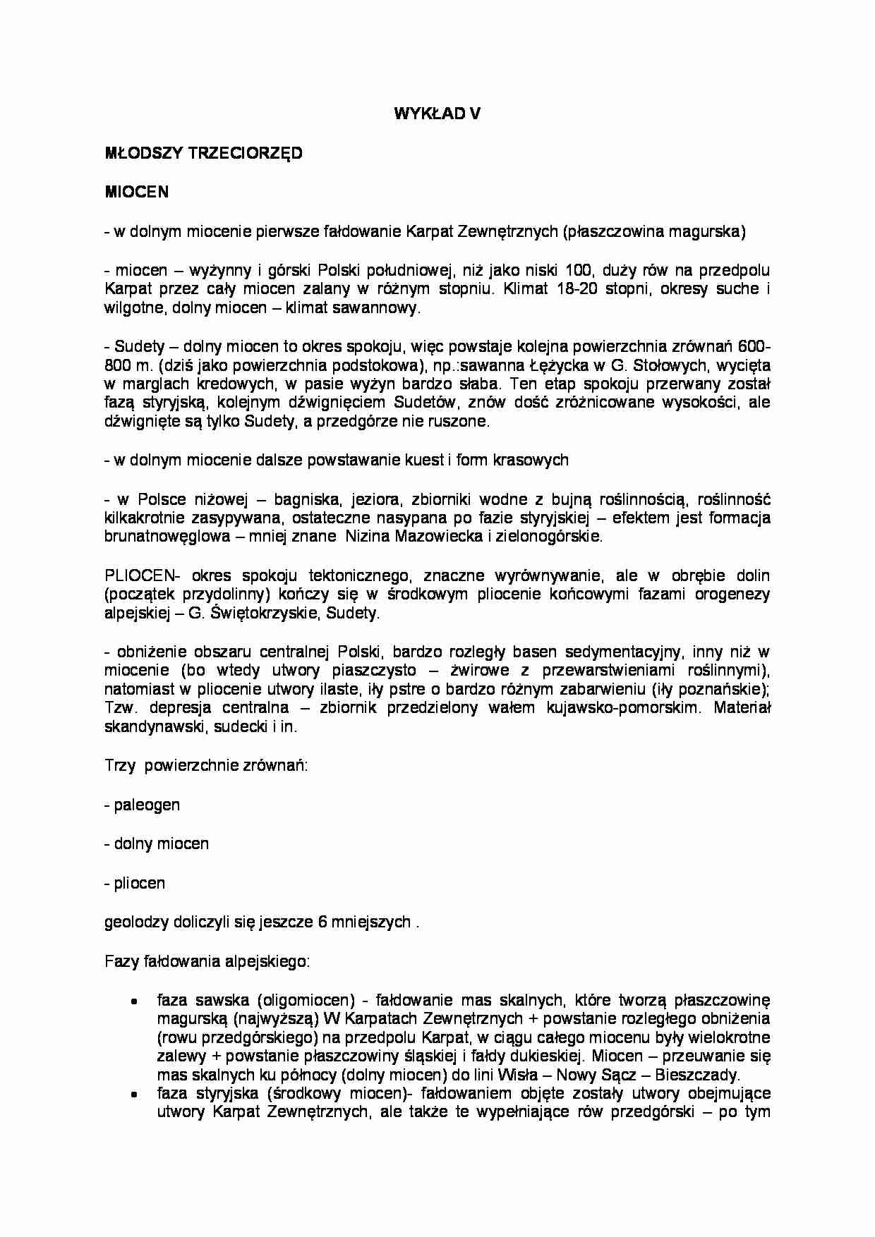 Wykład 5 z geografii fizycznej Polski - strona 1