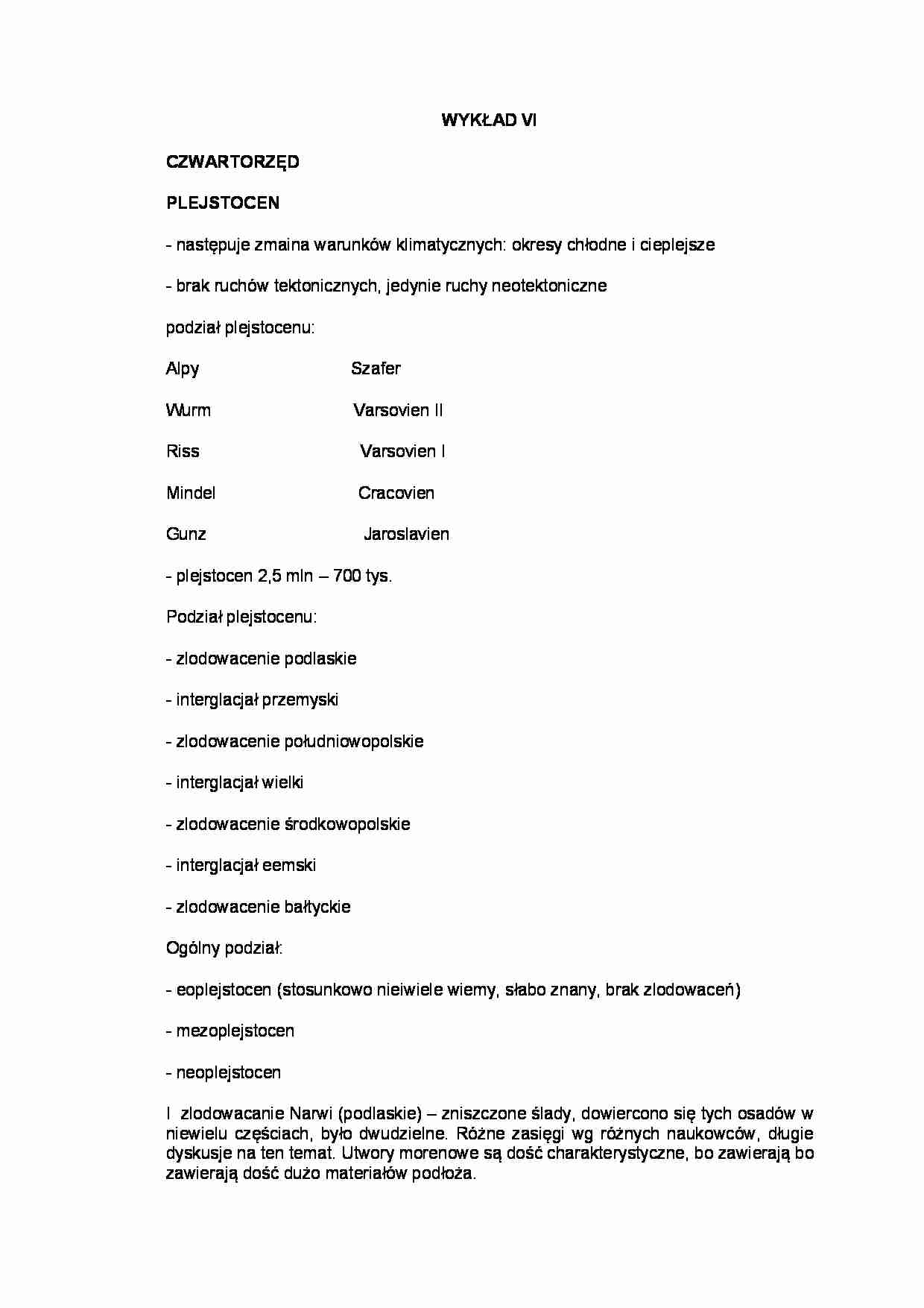Wykład 6 z geografii fizycznej Polski - strona 1