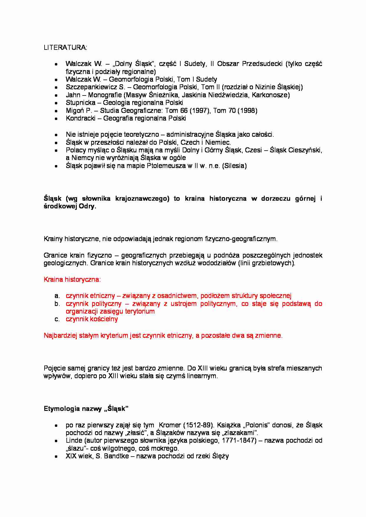 Historia i granice Śląska - strona 1