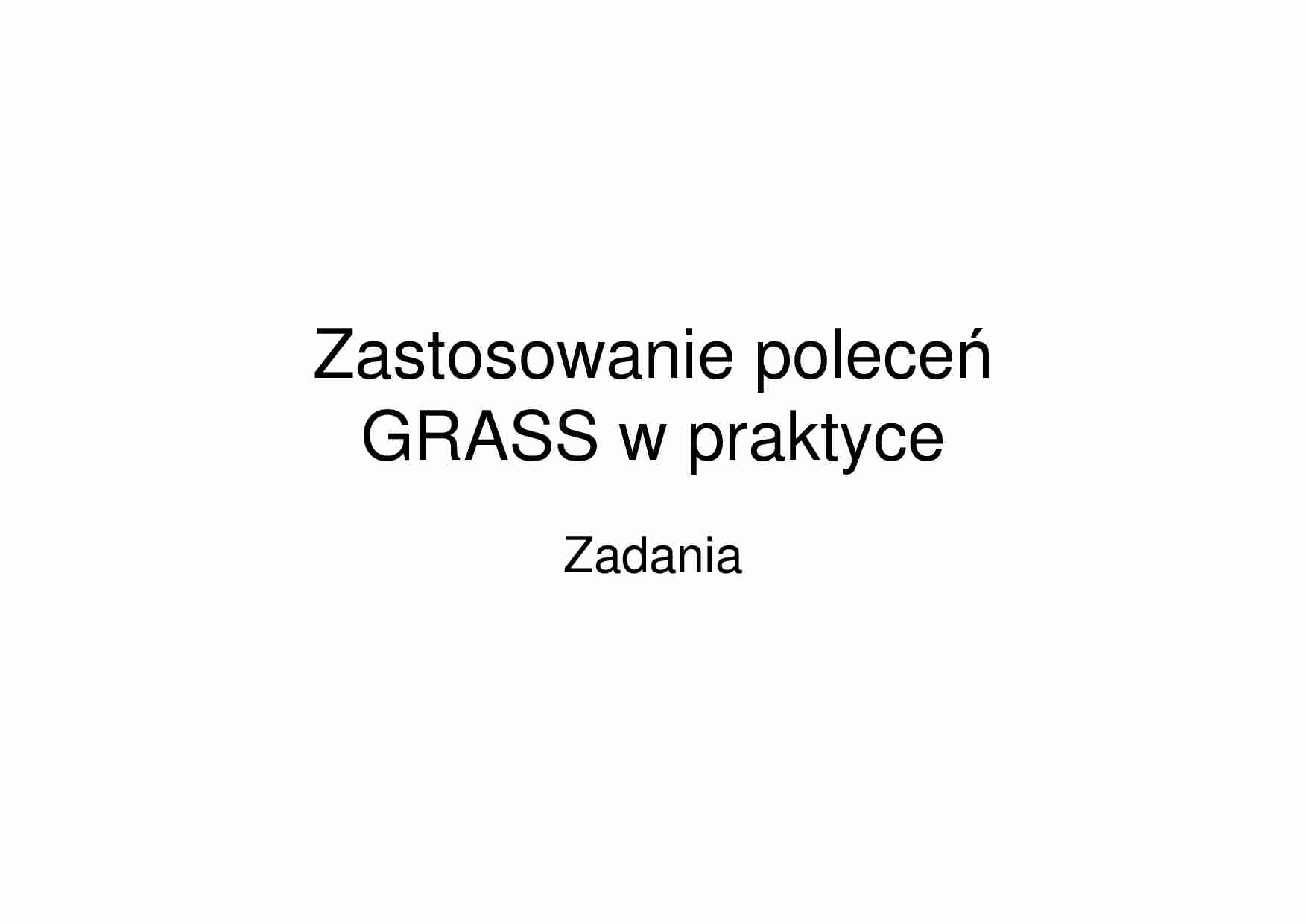 GRASS - zajęcia 5 - strona 1